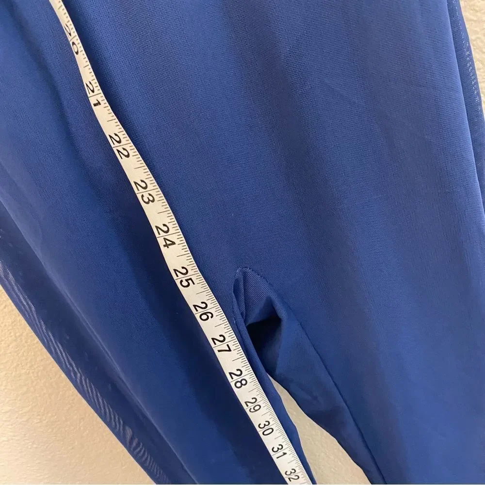 WEISSMAN solo custom Dance Costume unitard jumpsuit blue illusion MT11422 SA
